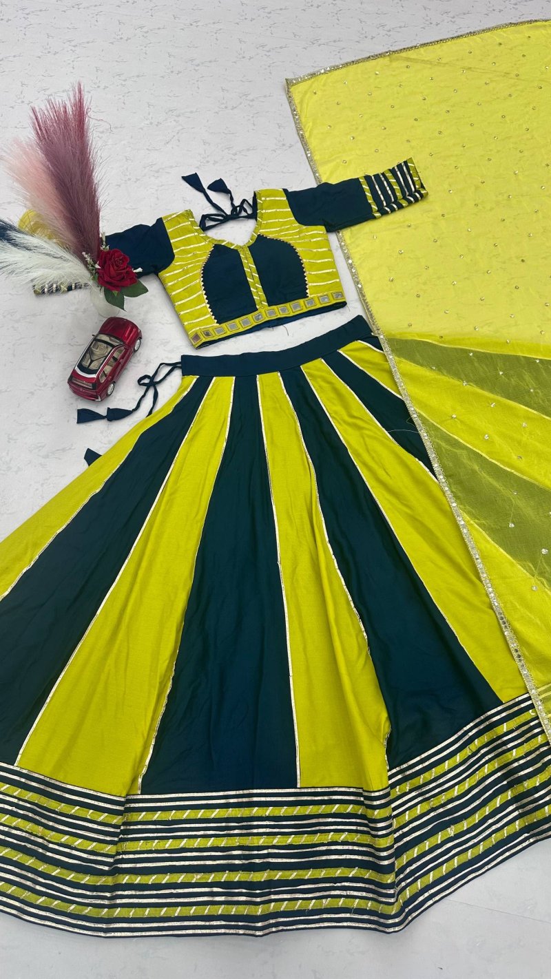 Pc 589 Pure Cotton Real Hand Work Navratri Lehenga Choli